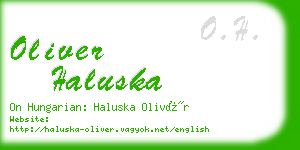 oliver haluska business card